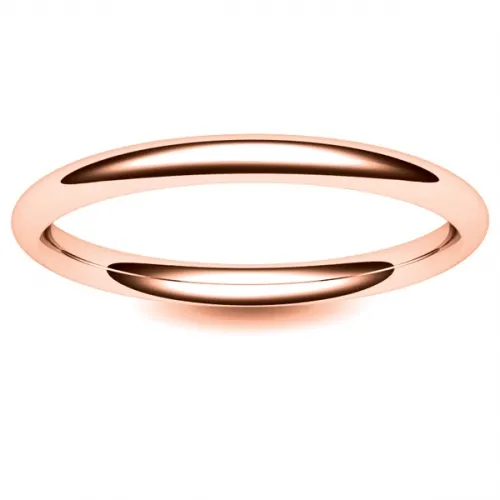 Court Medium -   2mm (TCSM2R) Rose Gold Wedding Ring